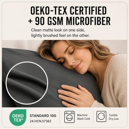 CozyLux Cal King Sheet Set 6-Piece, 21-Inch Deep Pocket, Soft Brushed Feel
