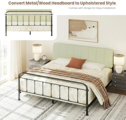 King Size Headboard Only-No Assembly Required, Light Warm Green