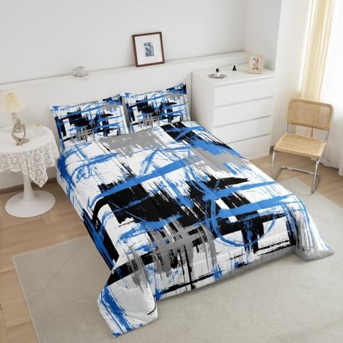 Feelyou Striped Comforter Set Queen Size Kids Boys Bedding