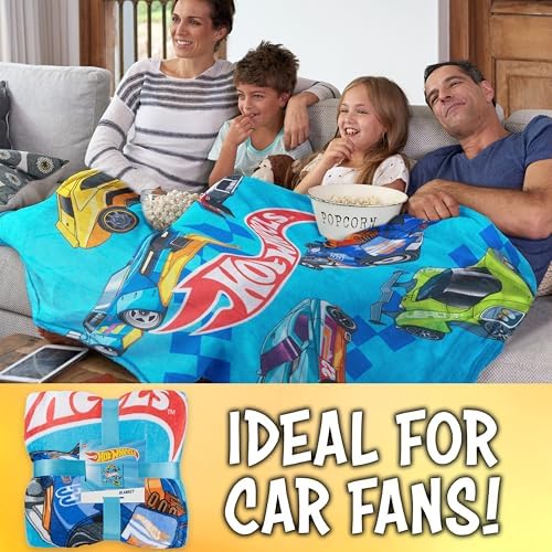 Get Trend Hot Wheels Soft Fleece Throw Blanket for Boys, Kids, 51x59 in