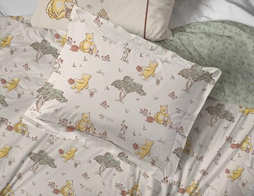 Jay Franco Kids Bed Set, Beige, Winnie The Pooh, 7 Piece Queen