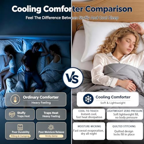 Cooling Comforter for Hot Sleepers Night Sweats Queen Summer/Fall Comforter