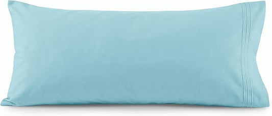 Elegant Comfort Luxury Ultra-Soft 1-Piece Body Pillowcase - 1500 Premium Hotel Quality Microfiber Double Brushed - Wrinkle Resistant, Body Pillowcase Size, Aqua Blue