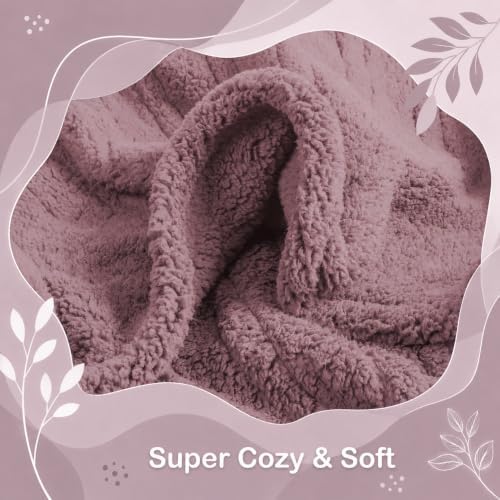 Eydna Electric Heated Blanket Full Size 72"×84" with 9 Heating Levels & 1-10Hs Auto Off，Double Sided Plush Sherpa, Energy Efficient, Machine Washable, for Couch & Bed, Gifts for Grandma- Light Purple