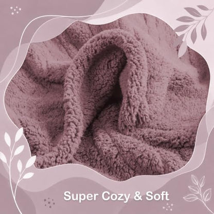 Eydna Electric Heated Blanket Full Size 72"×84" with 9 Heating Levels & 1-10Hs Auto Off，Double Sided Plush Sherpa, Energy Efficient, Machine Washable, for Couch & Bed, Gifts for Grandma- Light Purple