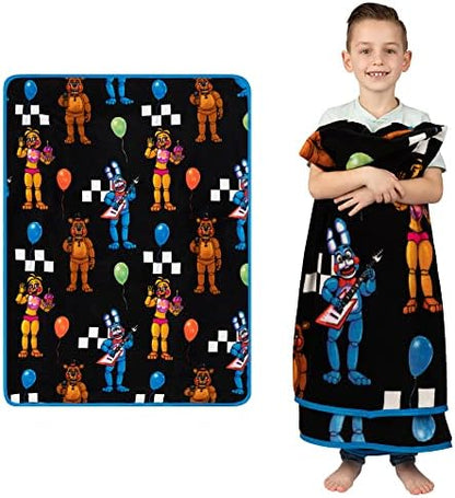 Franco Kids Bedding Super Soft Plush Throw Blanket, 46 in x 60 in, Five Nights At Freddy's