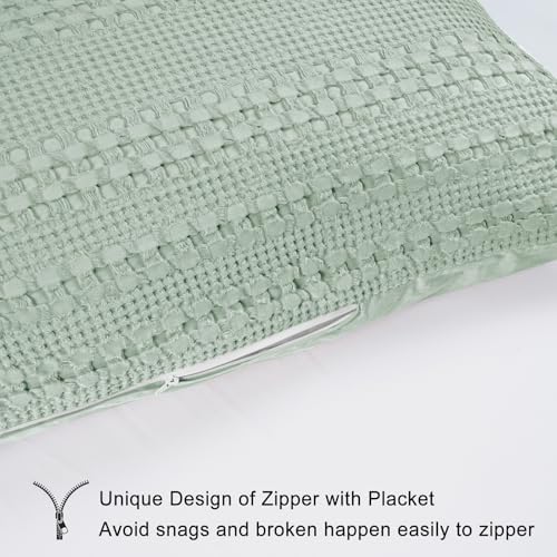 PHF Cotton Waffle Body Pillowcase 20" x 54", Mint Green, No Insert