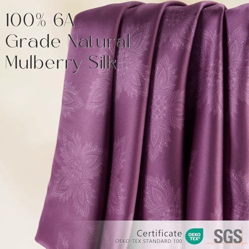 ZIMASILK 100% Pure Mulberry Silk Pillow Cases for Hair and Skin, Queen