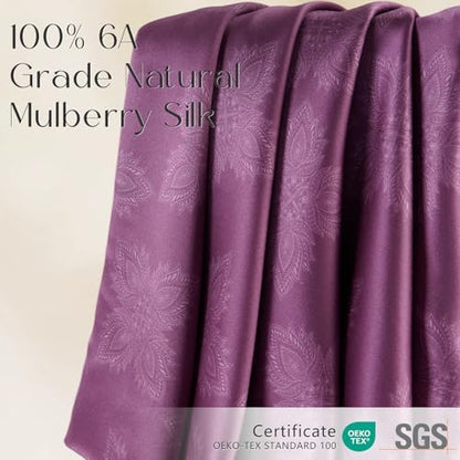 ZIMASILK 100% Pure Mulberry Silk Pillow Cases for Hair and Skin, Queen