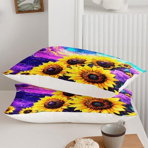 QOOMO Sunflowers Kids Comforter Set Queen Size