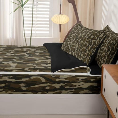 Feelyou Camouflage Military Army Comforter Set Twin Size Kids Boys Girls
