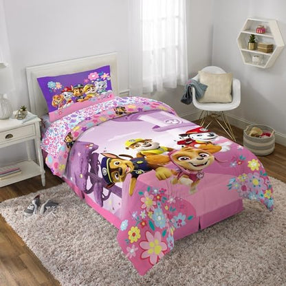 Paw Patrol Girl Kids Bedding Super Soft Comforter and Sheet Set, 5 Piece Full Size, (Officially Licensed Product) by Franco