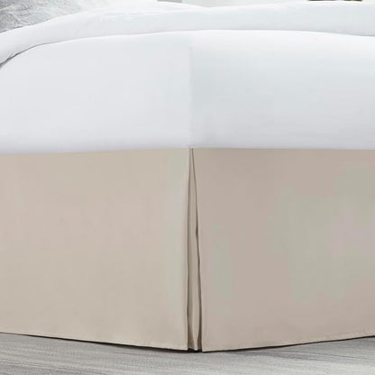 Nestl Linen Bed Skirt King Size - King Bed Skirt 14 Inch Drop - Brushed Microfiber Bed Skirts - Hotel Quality Pleated Bed Skirt - Shrinkage & Fade Resistant