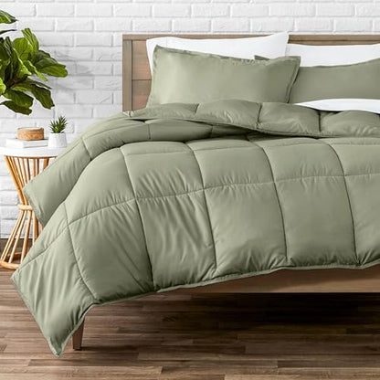 Bare Home Full Comforter Set - 1800 Ultra Soft (Full, Sage)