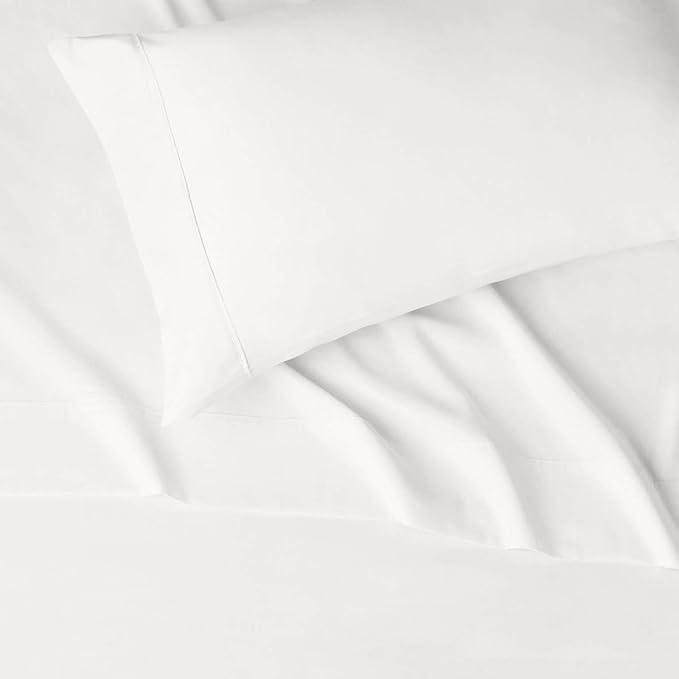Basics Lightweight Ultra-Soft, Breathable, Wrinkle Free Brushed Microfiber 3 Piece Bed Sheet Set with 14-Inch Deep Pockets, Twin XL, Cream, Solid