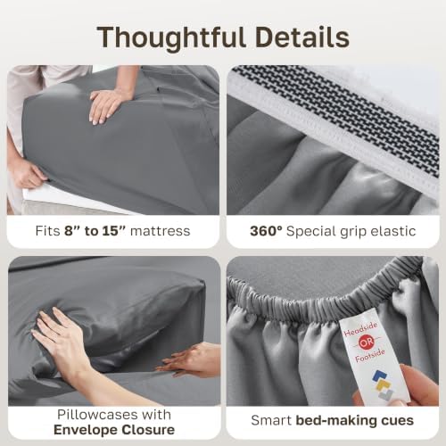 California Design Den Certified 100% Egyptian Cotton Full Sheets Set