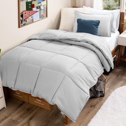 Bare Home Comforter Set - 1800 Ultra Soft (Twin/Twin XL, Cloud Grey)