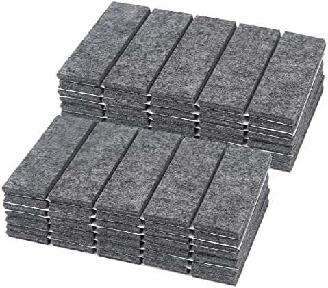Wall Protector from Furniture, 70 Pcs Headboard Stoppers, Self Adhesive Headboard Wall Protector Protects Walls from Knocks, Suitable for Bedside, Cabinet, Chair, Sofa (3.5" x 1.1" x0.2") Grey