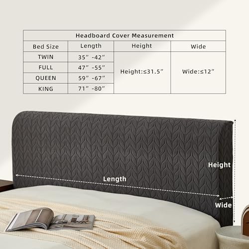 Bed Headboard Cover Queen, Stretch Head Board Slipcover Washable