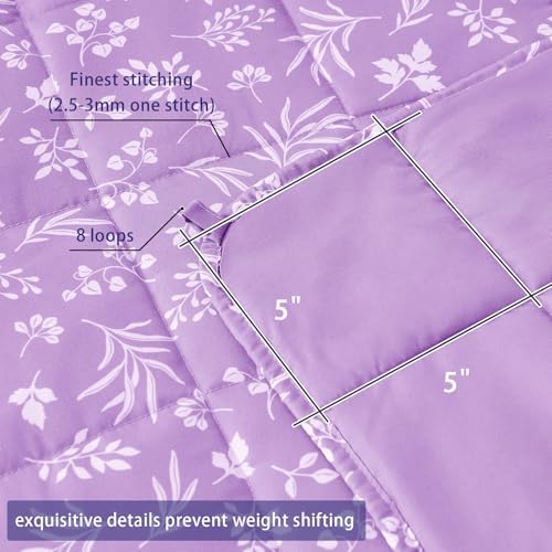 yescool Weighted Blanket for Adults 20lbs Queen Size, 60" x 80", Mauve