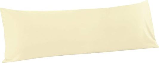 FLXXIE Body Pillow Cover - Super Soft Microfiber 20x54 Body Pillow Case - Envelope Closure, Wrinkle, Stain Resistant 20x54 Long Pillowcase, Ivory