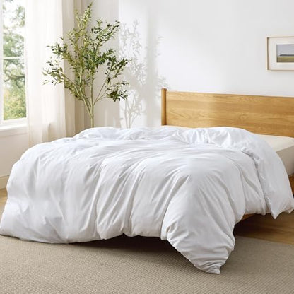 Bedsure Duvet Cover Full Size - Only Includes 1 Duvet Cover (80"x90"), Hotel Luxury Soft Double Brushed All Season Bedding for Kids & Adults, Zipper Closure, White (No Comforter, No Pillow Shams)