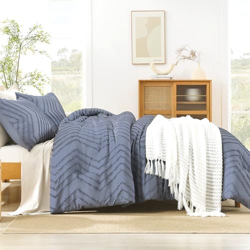 Litanika Oversized King Comforter Set, 3 Pcs Boho Tufted Bedding Set
