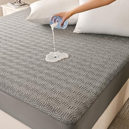 GRT Twin XL Mattress Cover Waterproof, Bamboo Charcoal Fiber Mattress Pad