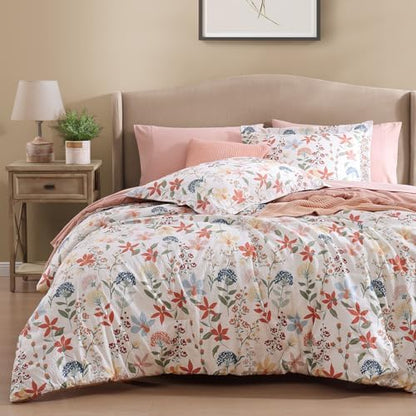 Full Size Comforter Sets - 7 Pieces Floral Bed in a Bag Full Bedding Set