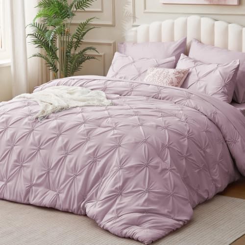 BEDELITE King Comforter Set Light Purple,Lightweight & Soft Comforter