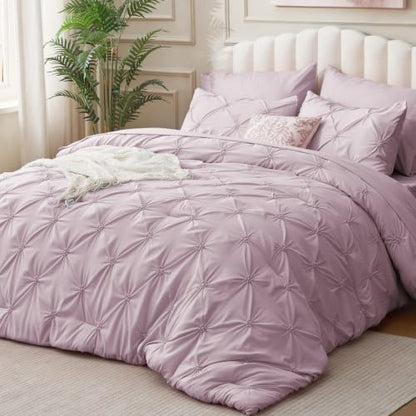BEDELITE King Comforter Set Light Purple,Lightweight & Soft Comforter
