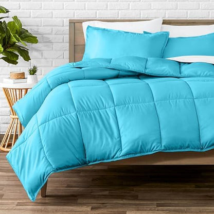Bare Home Queen Comforter Set - 1800 Ultra Soft (Queen, Aqua)