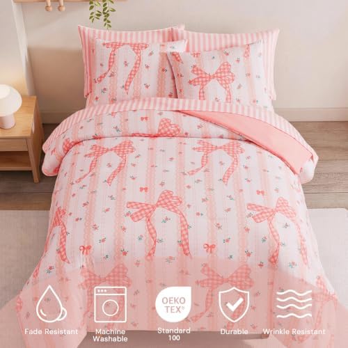 Full Size Comforter Sets for Girls-7 Pieces Soft Full Size Bedding Sets