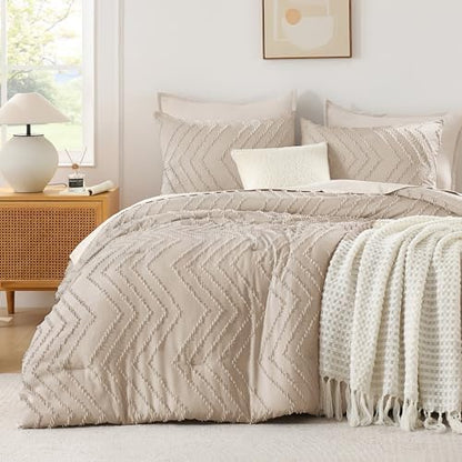 Andency Khaki Alaskan King Comforter Set 128x120 Extra Large