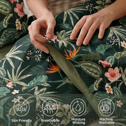 Full Size Comforter Sets - 7 Pieces Floral Bed in a Bag Full Bedding Set