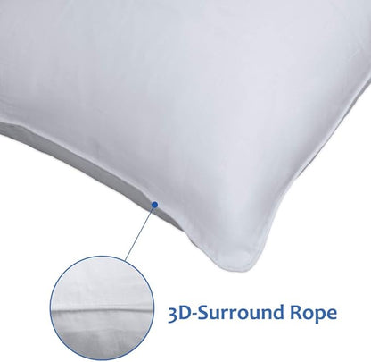 Precoco Queen Pillow Cases Set of 2 | 100% Cotton White Pillowcases Queen Size with 600 Threads | Stable Pillow Covers with Zipper Hidden for Hotel Quality, 20x30