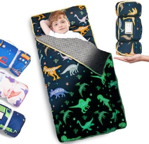 Primlect Toddler Nap Mat with Pillow, Thickened Extra Large Sleeping Bag