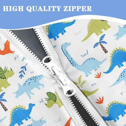 Nesker Dinosaur Twin Zipper Bedding for Boys, 3-Piece-All-in-one