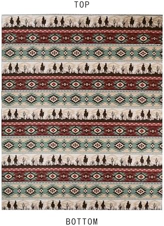 Chezmoi Collection 4-Piece Southwestern Cowboys Aztec Sheet Set California King - Multicolor Teal Brown Beige Tan Red Printed Brushed Microfiber Lightweight Breathable Deep Pocket Bed Sheets