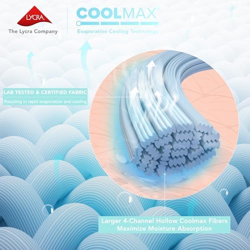 Comfort Spaces Coolmax Moisture Wicking Cooling Sheet Set, Full 4 Piece