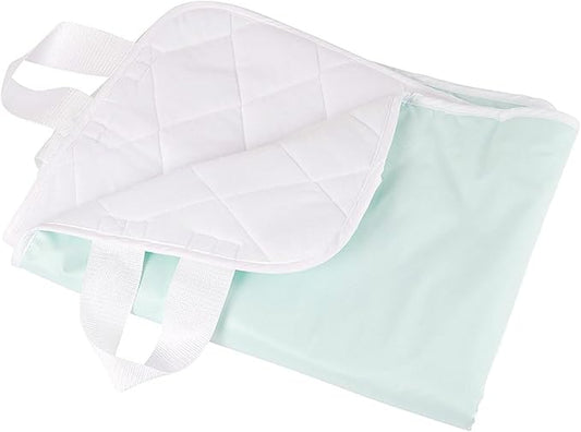 DMI Waterproof Sheet to be Used as a Bed Pad, Mattress Protector, FSA and HSA Eligible, Furniture Cover or Seat Protector with Quilted Slide Sheet and 4 Layers of Protection, With Straps, 28 x 36