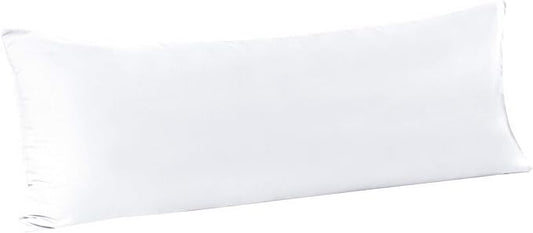 FLXXIE Body Pillow Cover - Super Soft Microfiber 20x54 Body Pillow Case - Envelope Closure, Wrinkle, Stain Resistant 20x54 Long Pillowcase, White