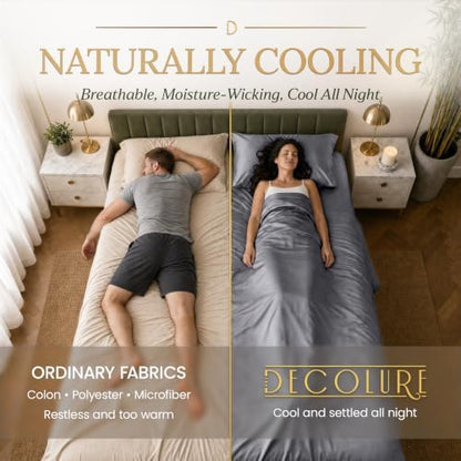 DECOLURE 100% Viscose Derived from Bamboo Sheets | 6 Pc Bed Set