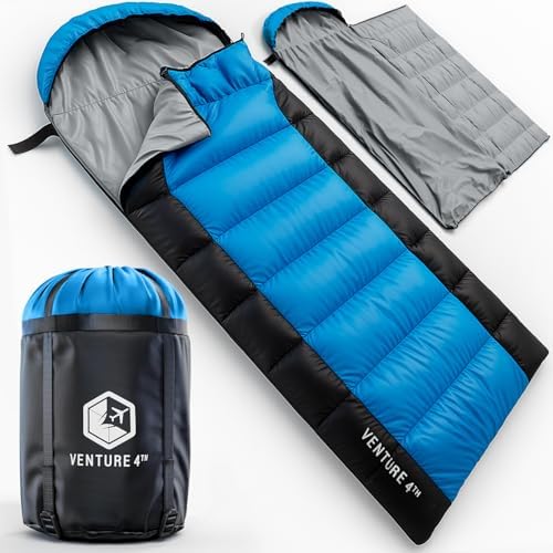 VENTURE 4TH Backpacking Sleeping Bag for Camping - Single, XXL & Double