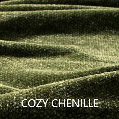 Chenille Throw Blanket for Couch 60" x 80" Twin, Olive Green