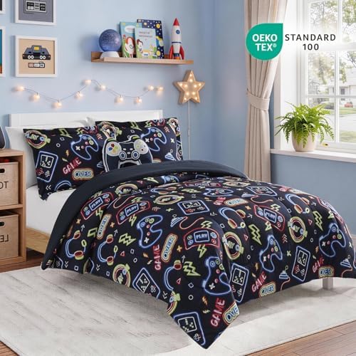 Twin Bedding Sets for Boys - 3 Pieces Gamer Bedding Twin Comforter Set