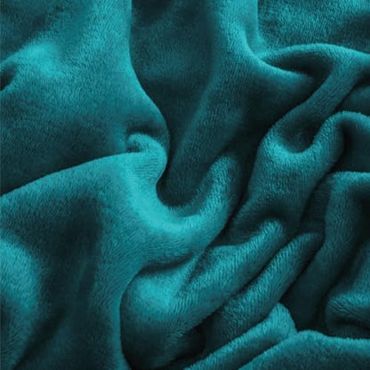 BEDELITE Flannel Sheets King Size, Teal, 4 Pieces