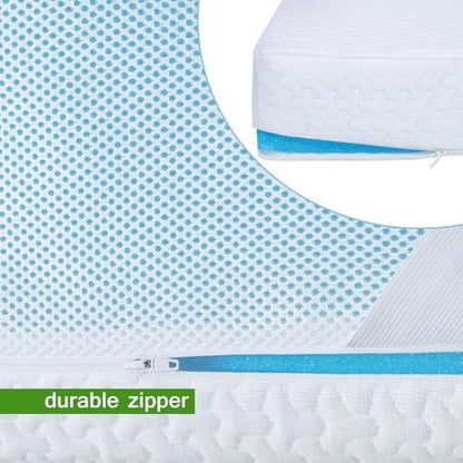 Mattress Topper Cover Twin XL Size (Only Cover) 3 Inch Mattress Protector