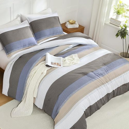 Litanika Twin/Twin XL Comforter Set - 2 Pieces Stripe Bedding Sets