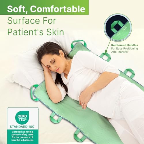 Simply Seniors Absorbent Positioning Bed Pads with 8 Handles 34"x52"- 1Pack